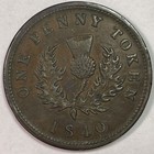 1840 Nova Scotia Penny Victoria Choice Extremely Fine Xf  Coin  19898