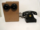 Antique Vtg Western Electric Telephone Crank Oak Ringer Box vtg No Dial Phone