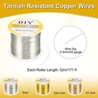 0 5mm Craft Wire Beading Copper Wire For Jewelry Make Supply silver -171 Ft