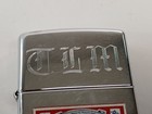 1998 Zippo Budweiser Polished Chrome Lighter - Unfired 1996 Insert - Engraved 