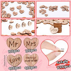 1000 Pcs Wood Heart Confetti Rustic Wedding Table Decorations Small Mr Mrs Love