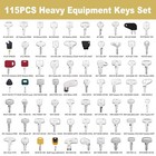 115 Heavy Equipment Keys Master Key Set Catrepillar Case Jd Volvo Kubota Bobcat 