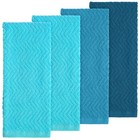 100  Cotton Kitchen Towels 15x25 In  Blue Set  pack Of 4 