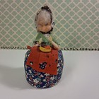 Vtg Red Sewing Pin Cushion 10 Thread Spool Holder With Bonus Included 