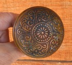 Single Antique Round Victorian Brass Door Knob Cairo Pattern 