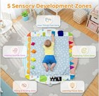 Baby Activity Gym Play Mat With Wooden Frame And Sensory Toys