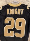 New Orleans Saints Sammy Knight Black Game Worn Jersey Signed And Inscribed 2000