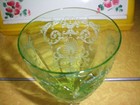 One Fostoria Versailles Green Water Goblet 8 1 4  Stem