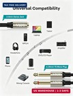 3 5mm To Dual 1 4 Inch Audio Splitter Cable  Gold Plated 1 8 Trs Female To D   