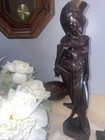Vintage African Carved Wood Sculpture Lot    6 Pieces  Folk Art Figures   Elephant