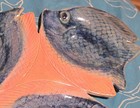 Mint Condition Vintage James Lawson Triple Fish Dish Signed