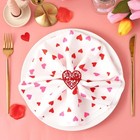 16 Pcs Valentine Napkin Rings And Valentine Cloth Napkins  Metal Heart Valent   