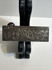 Antique Silver 800 Italy Lipstick Holder W Mirror  Engraved Floral Scrolling Euc