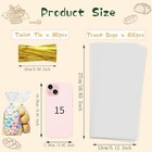100pcs Cellophane Treat Bags  5 X11 Inch Clear Cellophane Bags For Treat Candy S