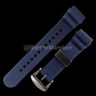 Genuine 22mm Blue Silicone Strap Original Band Skx009 Srpd53 New 5 Dive Watch