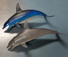 2 Plastic Rubber Squeak Dolphin Toy For Kid Child Swimming Pool Bath Figurine