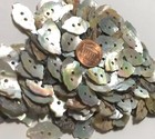 84 Pcs Only Agoya Shell Leaf Shaped Buttons 20mm 13 16  11690 Reserved