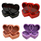 Set Of 2 Large Double Heart Gift Boxes For Flowers   Gifts  W138
