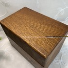Vintage Dovetailed Wooden Index Card Recipe Keepsake Box