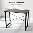 47 Inch Computer Desk  home  office Writing Study Desk Gaming  table   black