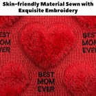 Mothers Day For Mom Gift  Best Mom Ever 18  X 18   pack Of 1  Red Heart