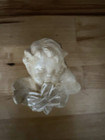 Chalkware Vintage Trinket   Pill Box Cherub Angel Motif