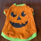 Dog Halloween Costume T Shirt Pumpkin Head Orange Tee Fall Doggy Clothes