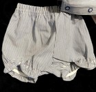 New W tags Newborn Carter   s Baby Dress  Bloomers   Headband Navy white Stripes