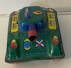 Suzuki Japan Army Tank Tin Litho Military Friction Toy Vintage