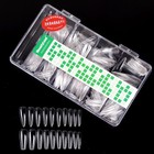 500pcs box Long Trapezoid False Nail Tips Full Cover White Coffin Press On Nails
