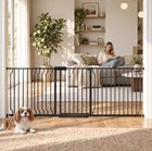 Extra Wide Baby Gate Walk-through Safety Gate Black 71 7-85 82 Inch