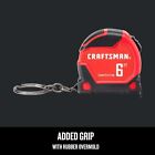 6ft Mini Keychain Tape Measure Portable Pocket Ruler Rubber Case Durable Tool
