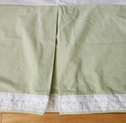 Pottery Barn Kids Green   White Gingham Crib Skirt   Dust Ruffle Hemstitch 