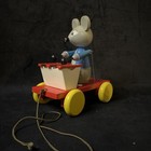 Vintage Rare Htf Miv A Xylophone Mouse Wooden Pull Toy Baby Einstein See Photos