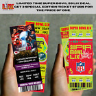 4 Commemorative Super Bowl 59 Lix Ticket Eagles Chiefs Customized Pick Your Seat