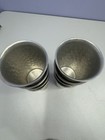 Vintage Buenilum Aluminum Handwrought Set 8 Cups Hammered Tumblers Mcm 1950s