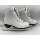 Riedell 10w Girls Size 2 White Figure Ice Skates Good