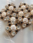 Lot Of 10  22mm Designer Button Chanel Button Replacement Gold Tone 