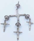 Vintage Yalalag Cross Oaxaca  Mexico  925 Sterling Silver 20 3 Grams  4 5   