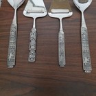 Vtg Konge Tinn Norwegian Pewter Salad Serving Set Viking Theme J