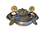 Antique Double Inkstand In Chiseled Regule Xix Century - Approximately 25 Cm