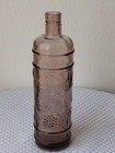 Vintage Purple Grapevine Grapes Glass Wine Bottle - 11 1 2  Tall - No Lid