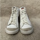 Nike Blazer Mid  77 Vintage Kids Leather White Black High Top Shoes Size 7y