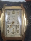 Working Vintage 1936 Elgin 519 10k Gold Filled Tank Watch