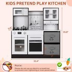 Wooden Pretend Kitchen Playset Kids Cooking Play Kitchen Toys With Storage Space