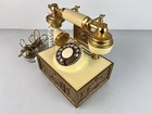 Vintage Deco-tel French Victorian Style Ivory   Gold Rotary Dial Phone