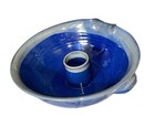 Tumbleweed Pottery Upright Chicken Roaster Cobalt Blue Stoneware 11 
