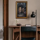 Lhhjdio Vintage Gold Framed Wall Art Moody Rose Bookstore Canvas Wall Art Rom   
