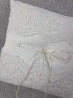 Lace   Satin Pearl Wedding Ring Bearer Pillow Cushion Beach Wedding Church Venue