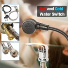 1set Durable Barber Shop Salon Shampoo Bowl Sink Hot   Cold Faucet Spray Hose